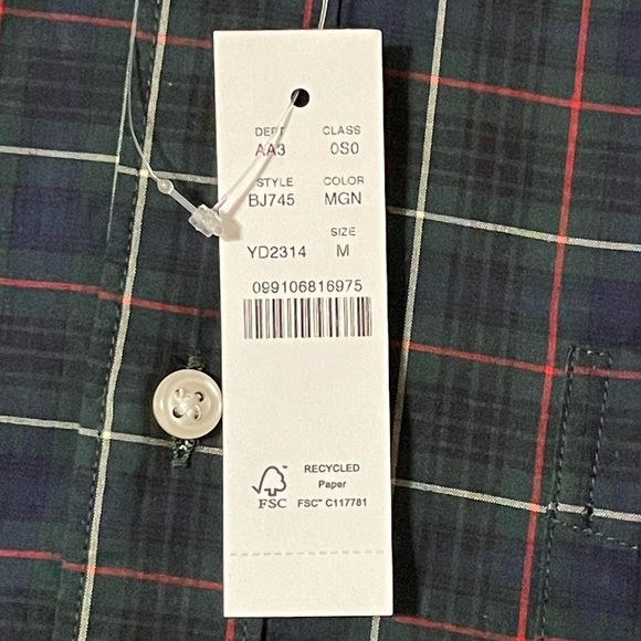 J.Crew Slim Secret Wash Poplin Cotton Shirt - Size Medium - Picture 4 of 9